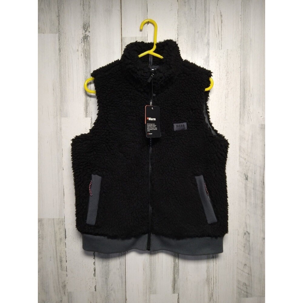 NWT Bass Outdoor Mens Medium Full Zip Deep Pile Sherpa Vest